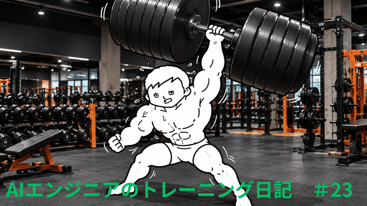 AIエンジニアのトレーニング日記 #23